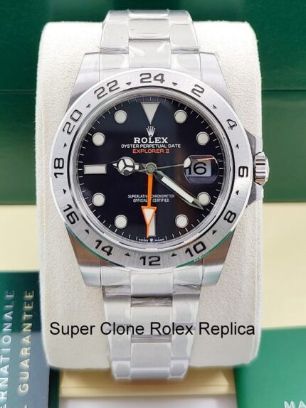 Rolex Explorer II Super Clone Swiss Replica Watch | Black Dial Ref 226570 | 3285 Swiss Movement