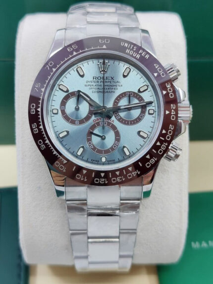 Rolex Daytona Ice Blue Dial Super Clone Swiss Replica Watch | Ref 116506 | 4130 Swiss Movement